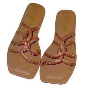 Fashion Nova Tan Strappy Sandals